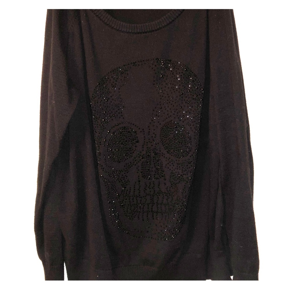 Skull rhinestone torrid sweater